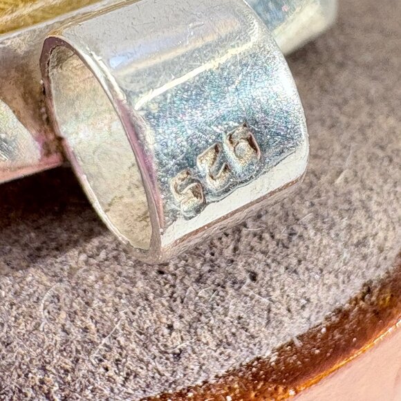 VTG Sterling Silver 925 Rutilated Quartz Bezel Set Pendant Size 1.75" Length - Picture 8 of 12